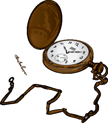 Bronze Antique Pocket Watch Sketch Bronze antique pocket watch sketch.